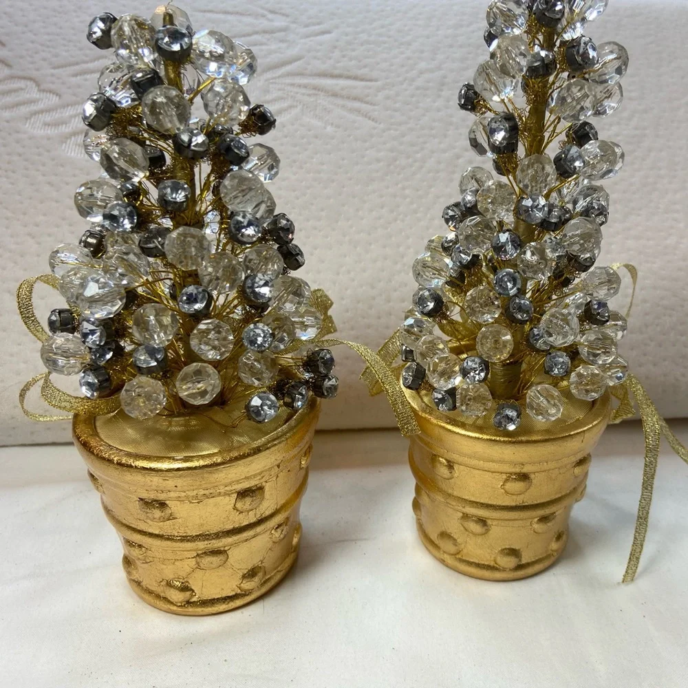 Decorative Tree Beads Crystals &‎ Rhinestones, Gold Pot
